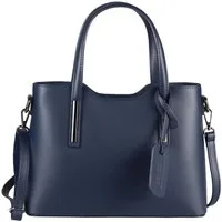 ITALYSHOP24 Schultertasche Made in Italy Damen echt Leder Henkeltasche Shopper Lederhandtasche, Italienische Umhängetasche Cross Over Body Hobo Bag, Premium Qualität