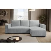 storez24 Ecksofa Letto, mit Bettkasten und Schlaffunktion, Cordstoff, L-Form, bequem