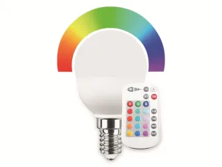 BLULAXA LED-SMD-Lampe, G47, RGB, E14, EEK: F, 5,5 W, 470 lm, 2700 K