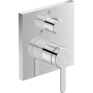 Duravit C.1 Unterputz Wannenarmatur C15210011010, chrom, eckig, mit Umstellventil
