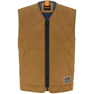 Boss - "Okella" Weste für Herren, V-Ausschnitt, Regulär (Beige)