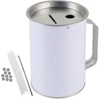 HMF Spardose Spendendose 10,0 cm Ø, 14,5 cm hoch, (1-tlg), mit Griff, inkl. Zubehör