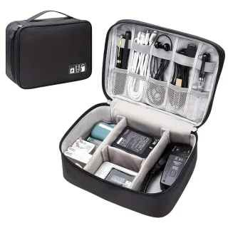 Electronic Storage Bag Data Cable Travel Charging Treasure Headphone Organizer Cosmetics Compartment Storage Digital Han