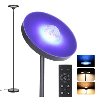 [EU Direct] BlitzWill® BWL-A11 RGB Uplighter Floor Lamp With Water Ripple Effect RGB Up Light CCT Lower Light Remote Con