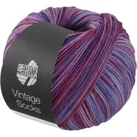 LANA GROSSA VINTAGE SOCKS MULTI Häkelwolle, 400 m (Hochwertiges Sockengarn mit Merinowolle und mit Ton in Ton Farbeffekt), 100 g