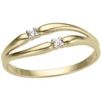 Firetti Goldring Schmuck Geschenk Gold 585, poliert, bicolor, mit Brillanten