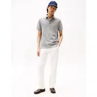 Tommy Hilfiger Poloshirt 1985 REGULAR POLO mit Kontraststreifen und Knopfleiste unifarben, sportlich, regular fit, Baumwollmix, Polokragen