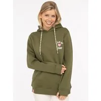 Zwillingsherz Hoodie "Wild at heart" Leo Kapuze und Stickerei, bedruckter Kordelzug, gestrickte Bündchen