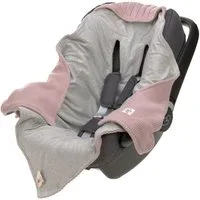 Einschlagdecke Einschlagdecke für Babyschale, dusty pink, LÄSSIG, GOTS made with organic materials, zertifiziert durch BCS 27262