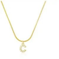 Einzelstück Charm-Kette Zirkonia Letters Halskette