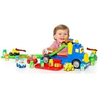MOLTO Spielzeug-LKW Blocks LKW mit Zubehör Bausteine Auto mit Licht & Sound ab 12 Monaten, (Einzelartikel), Kompatibel mit allen Molto Blocks