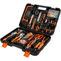 OUTIGO Werkzeugset,Universal Werkzeugkasten,Haushaltswerkzeug Set, (Komplettes Werkzeugset), Handwerkzeugsatz mit 100 Teilen, Multifunktionaler Werkzeugkasten