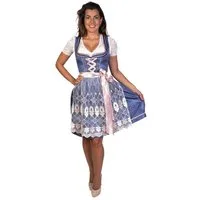 Trachtl Dirndl EMELY Dirndl Trachtenkleid Damen 2:TLG Blau/Rosa 36