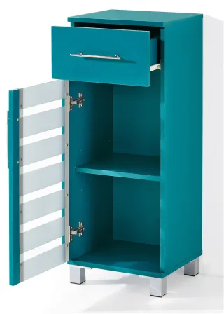 bonprix Badezimmer Schrank stehend, petrol, Gr.85x34 cm, Der Badezimmer Schrank bringt modernes Flair in jedes Bad