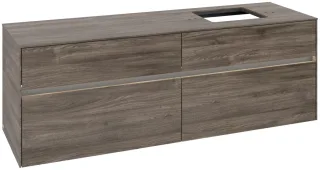 Villeroy & Boch Waschtischunterschrank Collaro C136B0 1600x548x500mm mit Beleuchtung Stone Oak C136B0RK