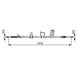 Bosch Handbremsseil hinten rechts Nissan Qashqai 1 1987482341