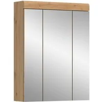 welltime Spiegelschrank SIENA, Breite 60cm, 3 Spiegeltüren, 9 Fächer, 6 Einlegeböden (TOPSELLER) in verschiedenen Farben erhältlich, Badmöbel, Badschrank, Schrank, Bad
