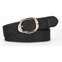 Zaewry Flechtgürtel Rattan-Flechtgürtel für Damen, breiter Taillengürtel für Kleider gewebter Boho-Gürtel für den Strandurlaub