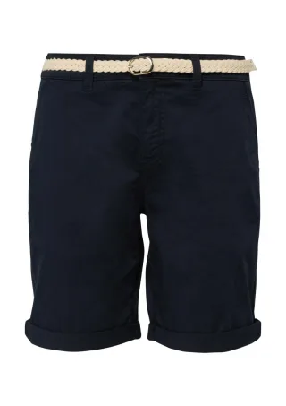 s.Oliver Red Label - Shorts mit geflochtenem Gürtel und Garment Dye blau - Gr. - 44