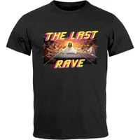 Neverless Print-Shirt Herren T-Shirt Techno The Last Rave Parodie Das letzte Abendmahl mit Print