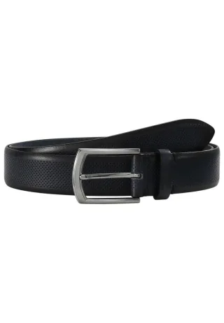 lloyd - Ledergürtel mit Metallschnalle blau - Gr. - 90
