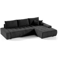 Beautysofa Ecksofa DRACO L mit Schlaffunktion und Bettkasten, Liegefläche 215 × 140 cm, modernes Schlafsofa mit Ottomane links oder rechts