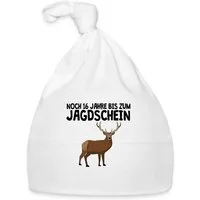 Spreadshirt Beanie Nachwuchs Jäger Baby Geschenk Hirsch Motiv Baby Bio-Mütze (1-St)