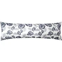 Heubergshop Seitenschläferkissenbezug, (1 Stück), 40x145cm Tropische Blätter Kissenhülle 100% Baumwolle Grau (031/2)