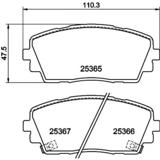 Hella Bremsbel?ge vorne Kia Picanto 2