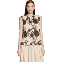 Cartoon Schlupfbluse Damen mit Raffung