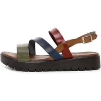 Derimod Sandalen aus Leder Sandale Echtes Leder, Komfortfutter, Schnallenverschluss, Plateau-Profil