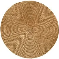 Kaemingk Platzset, Tischset rund 38cm Kunststoff 1 Stück Gold