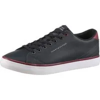 Tommy Hilfiger TH HI VULC CORE LOW LEATHER Sneaker, Freizeitschuh, Halbschuh, Schnürer mit gepolstertem Schaftrand