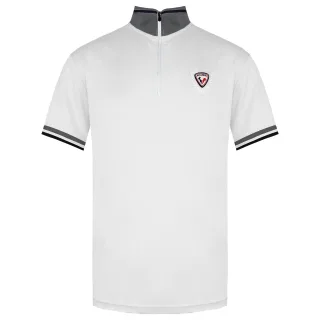 Rossignol Kurzarm 3/4 Zip Up White Herren Virage Polo -Hemd Rlemy04 130
