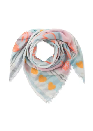 Peanuts Jacquard-Tuch aus Baumwollmischung mit Streifen und Snoopymotiv blau - Gr. - one size