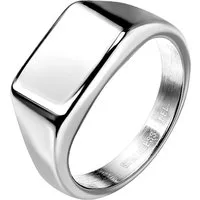 Taffstyle Fingerring Siegelring rechteckig Chirurgenstahl für Damen und modern zeitlos (Markanter Statementring aus Edelstahl – ideale Geschenkidee für jeden Anlass)