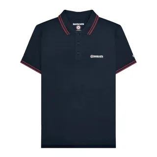 Lambretta - Poloshirt für Herren, Groß und Hoch (Dunkel-Marineblau/Burgunderrot)