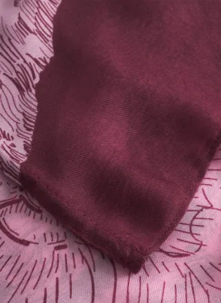 Loop-Schal aus recyceltem Polyester mit Fellmuster rot - Gr. - ONE SIZE