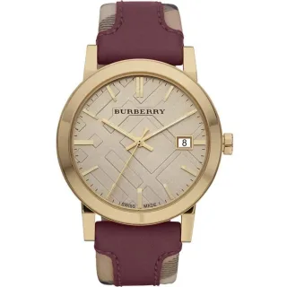 Burberry BU9017 Damenuhr The City Check Goldgehäuse Damenuhr
