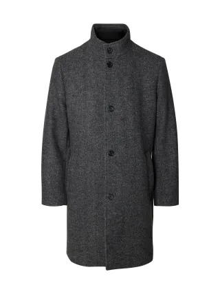 selected men - SLMRAINAR WOOL BLEND COAT NOOS Black - Gr. - L