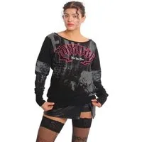 YAKUZA Langarmshirt Darkness Allover im Boyfriend Look