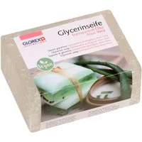 Glorex Modellierwerkzeug Glycerin Öko-Gießseife Aloe Vera, transparent 500 g
