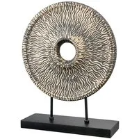 GILDE Dekoobjekt Keramik Skulptur Tiger Schwarz Antik Gold Dekofigur 33cm