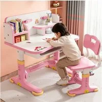 TUWENA Kinderschreibtisch Kinderschreibtischstuhl-Set,Höheverstellbar Studiertisch Ergonomischer