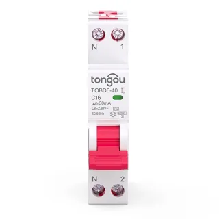 Tongou 16A/40A RCBO Residual Current Circuit Breaker 1P+N Type-B/C Curve 30mA Leakage Overload Protection Short Circuit