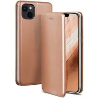 ONEFLOW Handyhülle für iPhone 14 Plus Premium Hülle Business Cover Rosa 6,7 Zoll, 360 Grad Schutzhülle Flip Case Etui Klapphülle Dünn Leder Handy Tasche