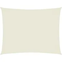 vidaXL Sonnensegel Sonnensegel Oxford-Gewebe Rechteckig 3x4 m Creme, (1-tlg)