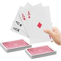 relaxdays Spiel Jumbo Spielkarten 2 Decks