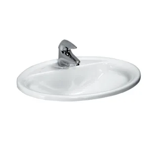 LAUFEN Pro B Einbau-Waschtisch 8139510001041 56x44 cm, Einbau von oben, weiß, 1 Hahnloch