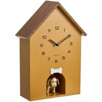 Karlsson Uhr Kuckucksuhr Dog House mit Hund Gelb